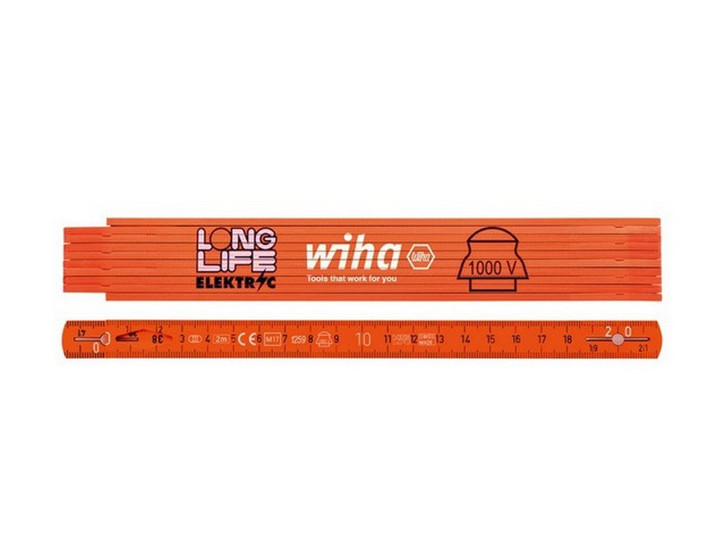 Tommestok til elektriker  Longlife® 2 m