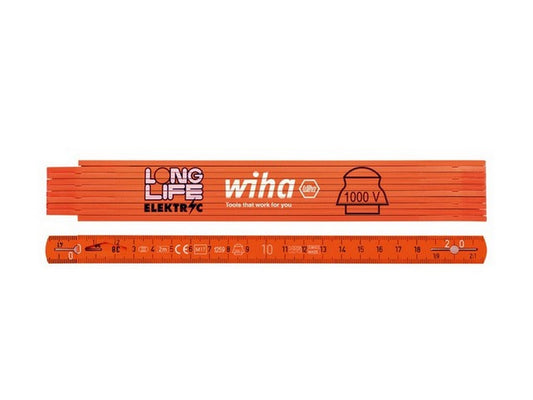 Tommestok til elektriker  Longlife® 2 m