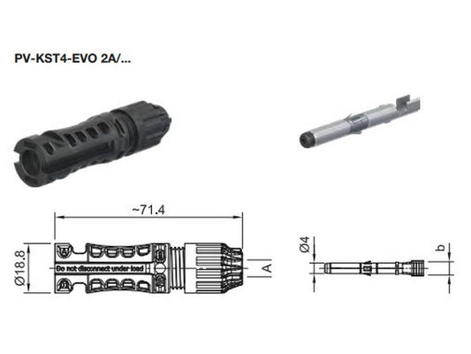 PV connector PV-KST4-EVO2A/6I 4-6mm2 1500V/50A