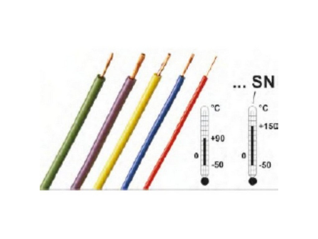 Ledning SILI-E 0,5mm2 rød 100m  300V 10A
