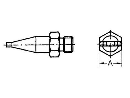 Flat nozzle 8.0x1.5mm F02
