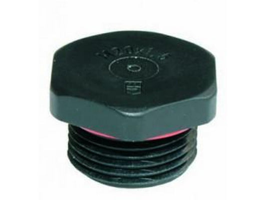 Blindprop M20 sort i polyamid med 15mm gevind