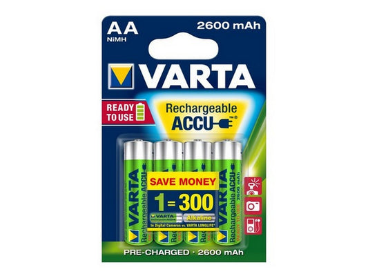 Professional Accu Ni-MH AA HR6 1,2V 2600mAh ø14,5x50,5mm BL-4