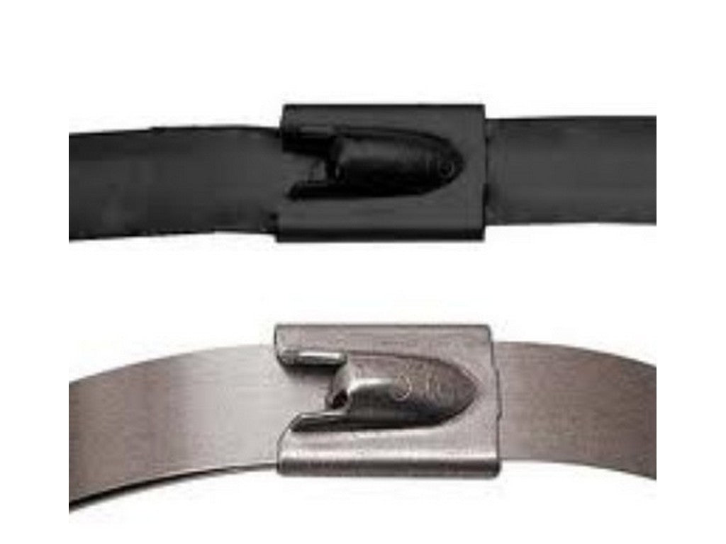 Stål kabelbinder m. kuglelås 4,6x200mm AISI type 316 BLANK