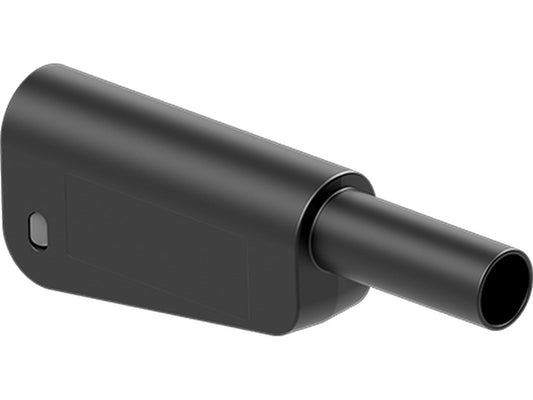 Bananstik Ø4mm SLQ-4N-46 Sort 1000V  CATII/600V CATIII  32A f/2,5mm2 ledning for lodning