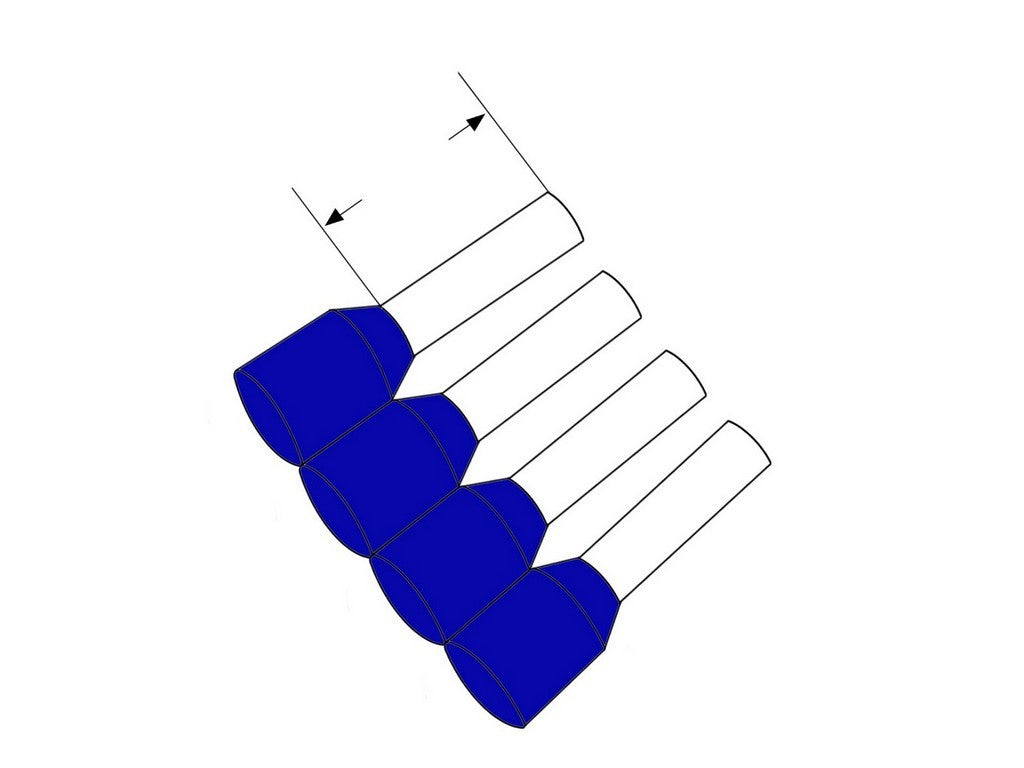 Terminal tube ISO. BLUE t/MC25 2.5mm roll of 500 pcs