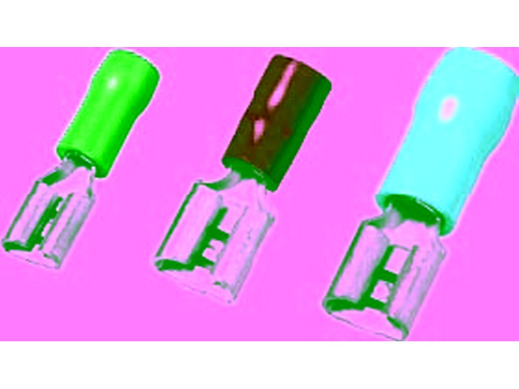 Flat connector insulated female blue 1.5-2.5mm-6.3x0.8mm