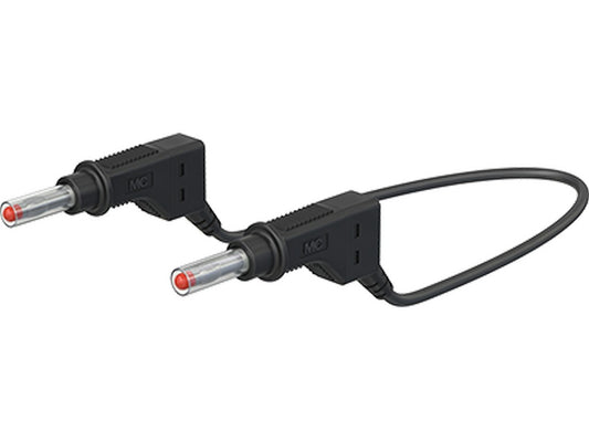 Test lead XZG410/SIL black 100cm CATII 600V/19A