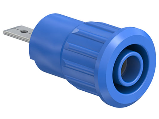 Bøsning SEB4-F/A fornikl. blå CAT III 1000V 24A