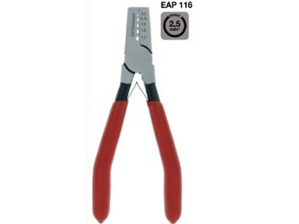 Crimping pliers for terminal tubes 0.25 - 2.5mm2