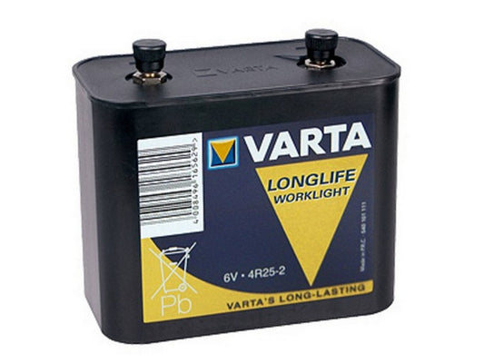 Varta battery 2/4R25 screws 6V 136x70x113/117mm for flashlight 690