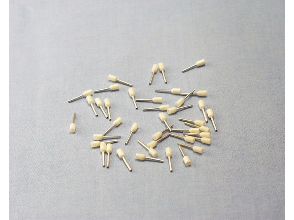 Terminal tube insulated WHITE 0.5mm-L10mm; bag w/500pcs.