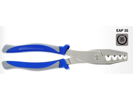 Crimping pliers for terminal tubes 10-35mm