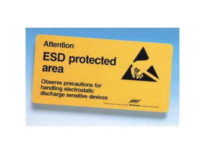 Label ESD protected area 300x150mm
