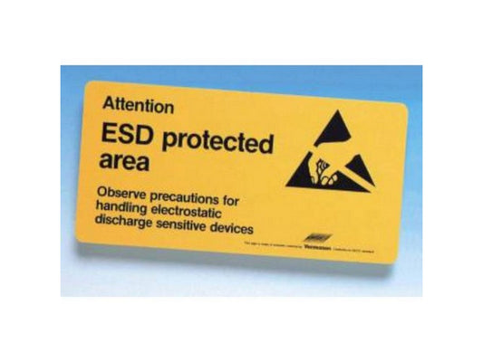 Label "ESD protected area 300x150mm