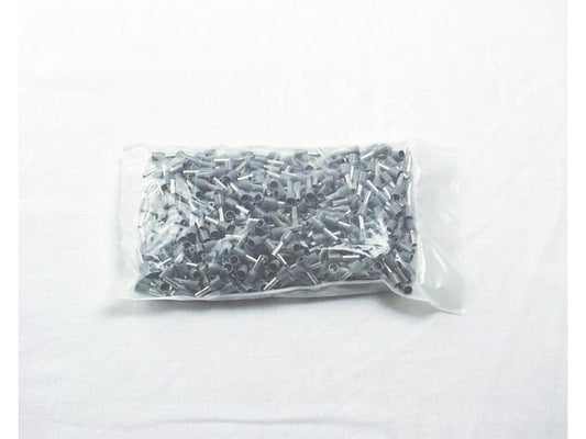 Insulated terminal tube GREY 2.5mm-L8mm: bag w/500pcs.