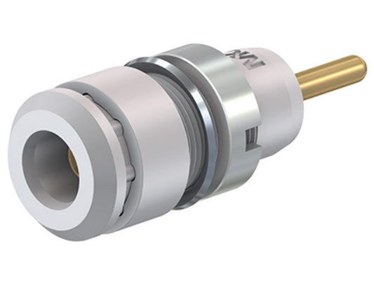 Bøsning indbygning SLB2-R hvid 600V  CAT III 10A