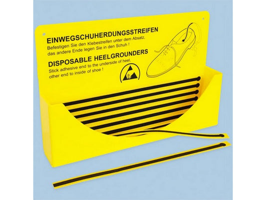 Wall holder for disposable heel strap