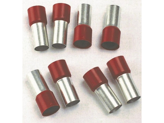 Terminal tube insulated RED 95mm-L25mm; bag w/25pcs.