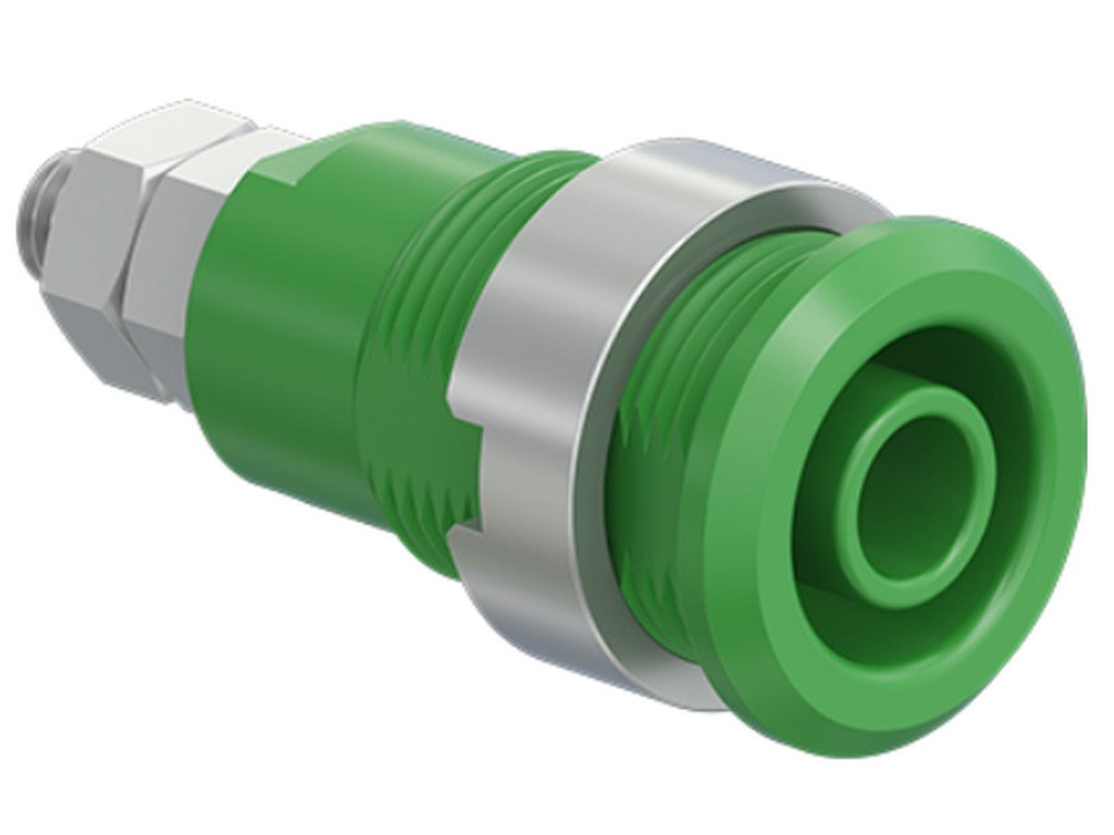 Bøsning SLB4-GK/N forniklet GRØN CATIII 1000V/CATIV 600V 32A
