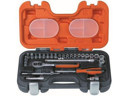 Socket wrench set w/29 pieces 1/4 Dynamic Drive sockets