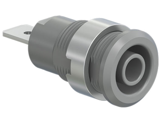 Bøsning SLB4-F6,3/N-X grå forniklet CAT III 1000V/CAT IV 600V 32A