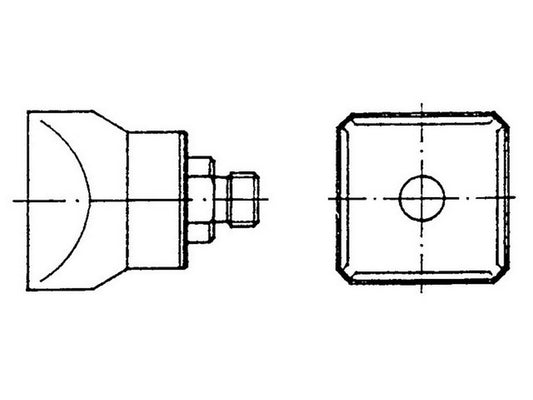 Varmluftdyse 18x18mm  Q10