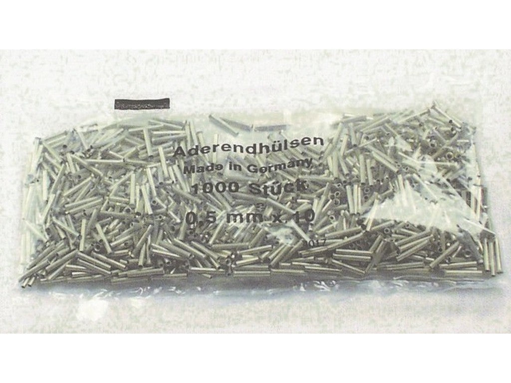 Terminal tube uninsulated 0.5mm-L10mm; bag w/1000pcs.