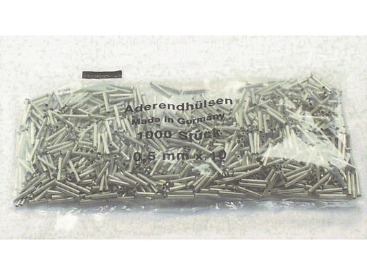 Terminal tube uninsulated 0.5mm-L10mm; bag w/1000pcs.