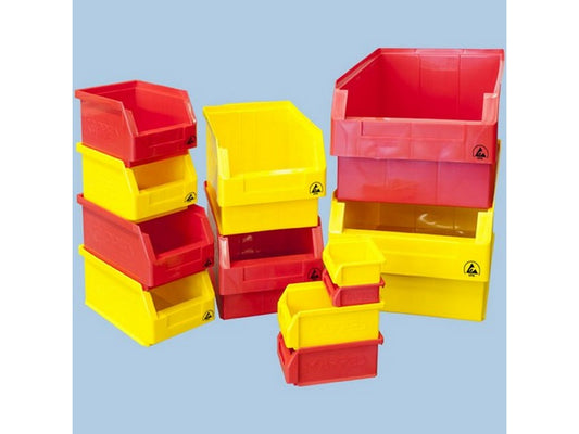 Safe-STAT storage box yellow 350x200x200mm; size 3