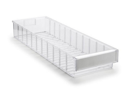 Storage box clear 186x600x82mm