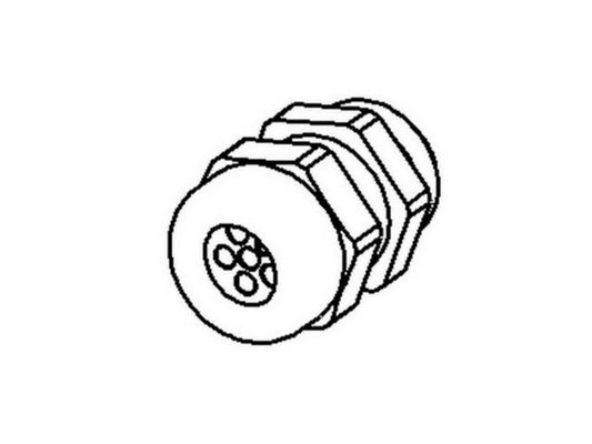 Cable gland MULTI PA M25 4xØ6mm grey RAL7035