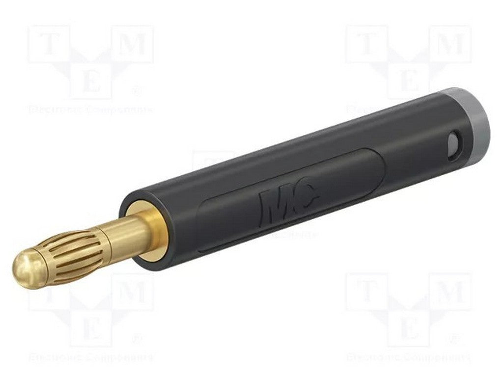 AL-4A-39 Black In-line, Ø 4 mm, with spring-loaded MULTILAM for self-assembly of test leads. Solder 
