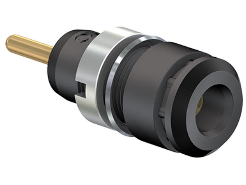 Bøsning indbygning SLB2-R sort 600V CAT III 10A