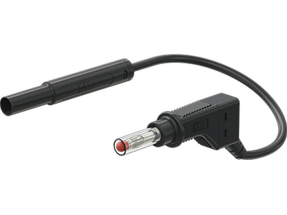 Test lead 1mm PVC 1.0m black SASK-4N-F10 1-side w/springs insulation 1000V/19A CATIII