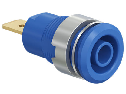 Socket SLB4-F6.3 gold-plated blue CAT III 1000V 32A