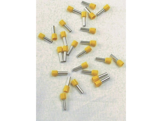 Terminal tube insulated yellow 6mm-L12mm; bag w/100pcs.