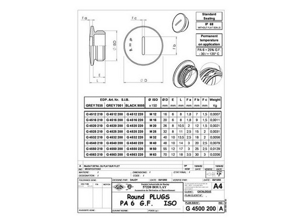 Blindprop polyamid grå M50