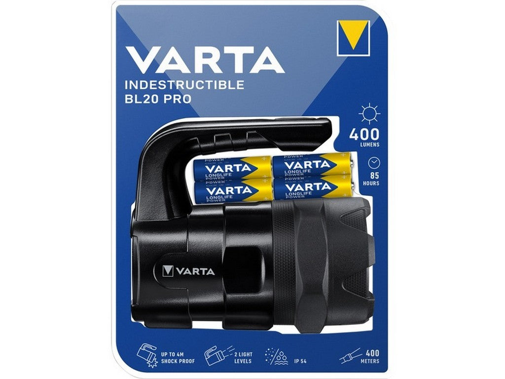 Varta Indestruct. arbejdslygte LED-incl batt. 4xC - 150Lm