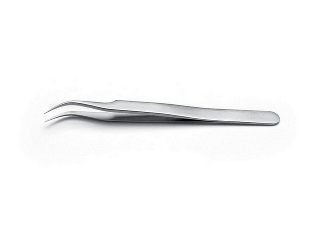 Tweezers fine bent tip 110mm
