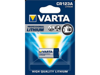 Varta batteri CR123A lithium 3V; 1480mAh; Ø17x33,4mm