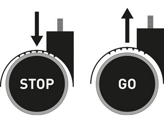 Soft ESD Stop&Go wheel set (5 pcs. for hard floors)