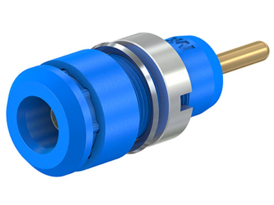 Bøsning indbygning SLB2-R blå 600V CAT III 10A