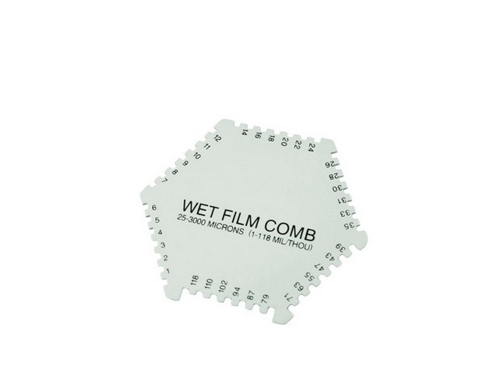 Vådfilmskam i aluminium (Lak-/coatingmåler 25-3000um)