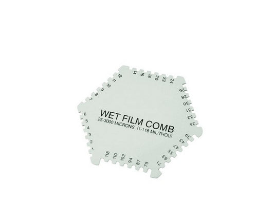 Vådfilmskam i aluminium (Lak-/coatingmåler 25-3000um)