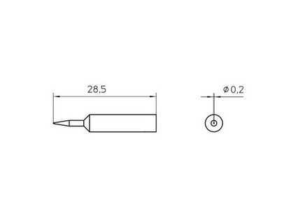 Loddespids XNT1S 0,2mm