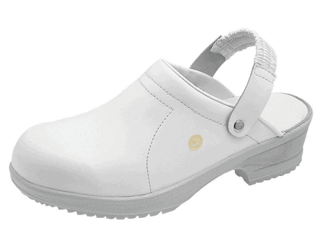 Clogs FILE ESD white size 37; w/heel strap