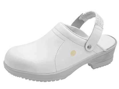 Træsko FILE ESD hvid med hælrem