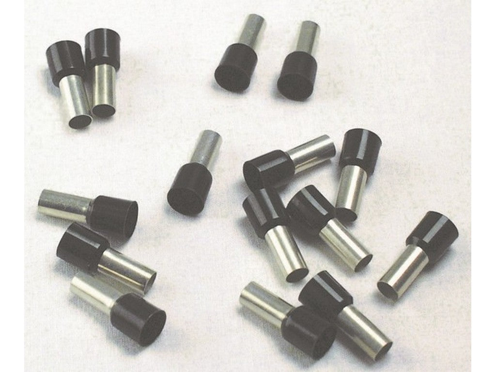 Terminalrør isoleret SORT 25mm²-L16mm; pose m/50stk.