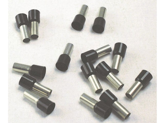 Terminal tube insulated BLACK 25mm-L16mm; bag w/50pcs.